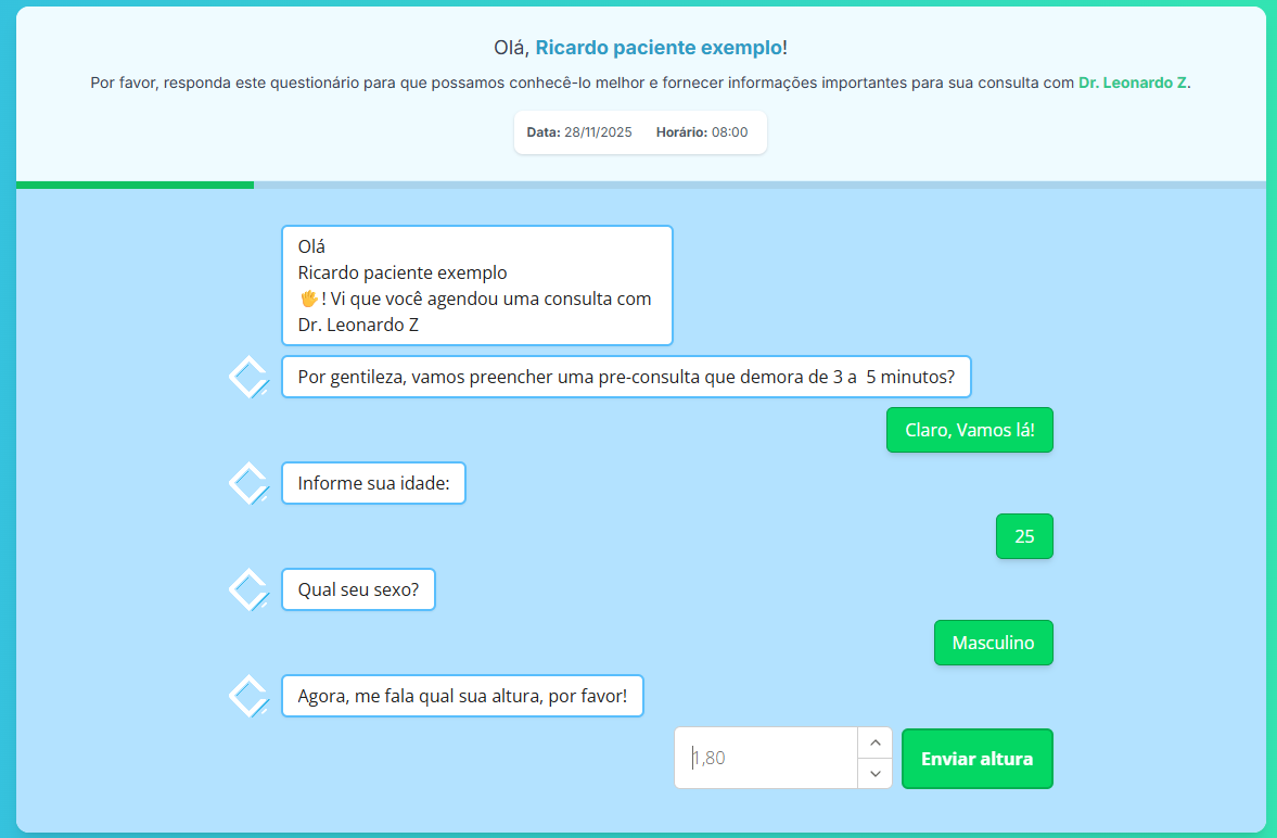 Bot de pré-anamnese inteligente